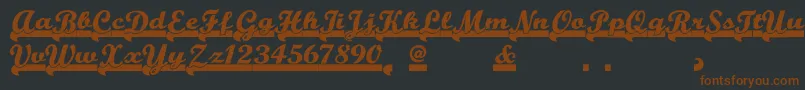 Teamspiritnf Font – Brown Fonts on Black Background