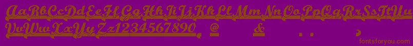 Teamspiritnf Font – Brown Fonts on Purple Background