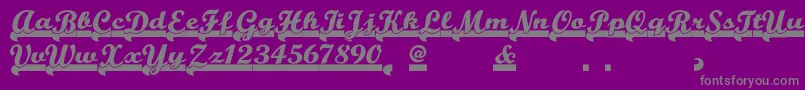 Teamspiritnf-Schriftart – Graue Schriften auf violettem Hintergrund