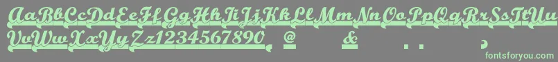 Weitere Informationen zur Teamspiritnf-Schriftart Teamspiritnf-Schriftart – Grüne Schriften auf grauem Hintergrund