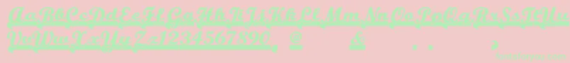 Teamspiritnf Font – Green Fonts on Pink Background