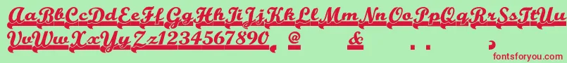 Teamspiritnf Font – Red Fonts on Green Background