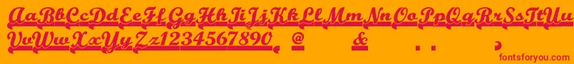 Teamspiritnf Font – Red Fonts on Orange Background