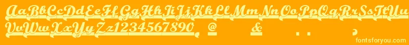 Czcionka Teamspiritnf – żółte czcionki na pomarańczowym tle