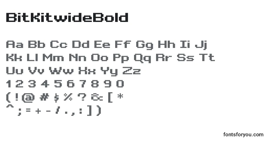 Schriftart BitKitwideBold – Alphabet, Zahlen, spezielle Symbole