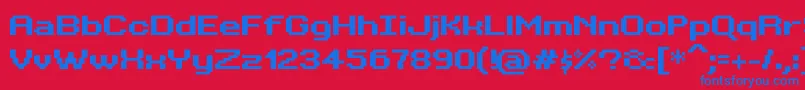 BitKitwideBold Font – Blue Fonts on Red Background