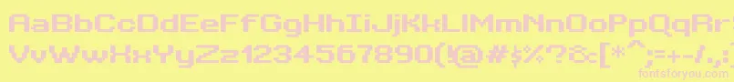 BitKitwideBold Font – Pink Fonts on Yellow Background