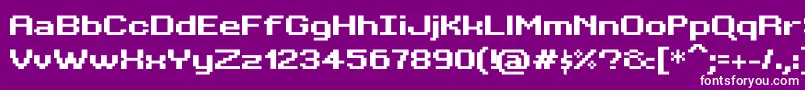 BitKitwideBold Font – White Fonts on Purple Background