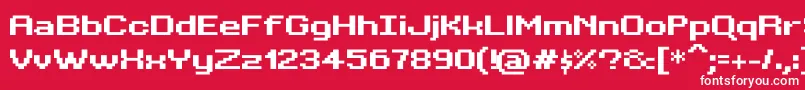 BitKitwideBold Font – White Fonts on Red Background