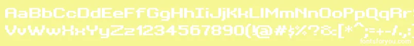 BitKitwideBold Font – White Fonts on Yellow Background