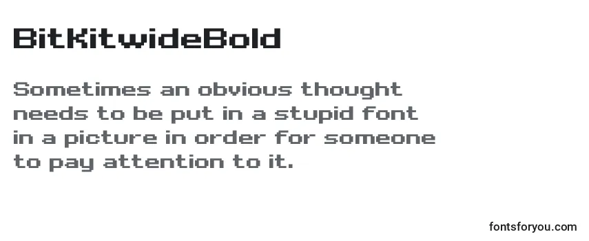 BitKitwideBold フォントのレビュー