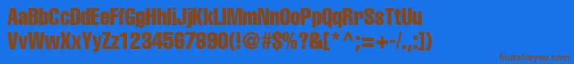 AgLettericaComprPlainMedium Font – Brown Fonts on Blue Background