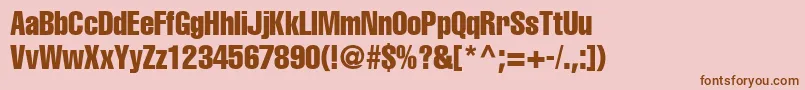 AgLettericaComprPlainMedium Font – Brown Fonts on Pink Background