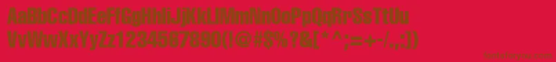 AgLettericaComprPlainMedium Font – Brown Fonts on Red Background