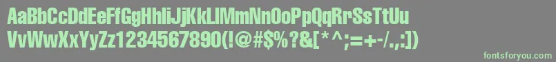 AgLettericaComprPlainMedium Font – Green Fonts on Gray Background