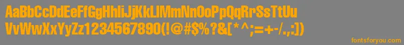 AgLettericaComprPlainMedium Font – Orange Fonts on Gray Background