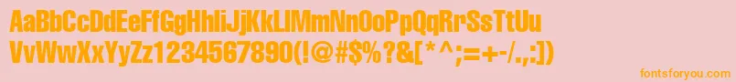 AgLettericaComprPlainMedium Font – Orange Fonts on Pink Background