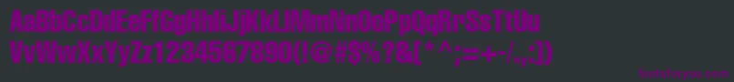 AgLettericaComprPlainMedium Font – Purple Fonts on Black Background