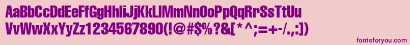 AgLettericaComprPlainMedium Font – Purple Fonts on Pink Background