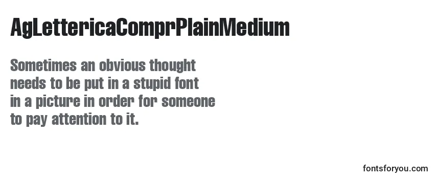 AgLettericaComprPlainMedium Font