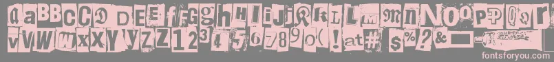 LiimaPaperiSakset2 Font – Pink Fonts on Gray Background