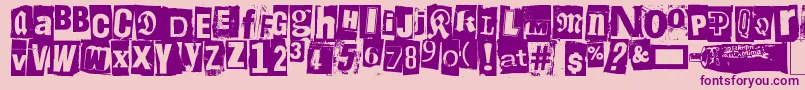 LiimaPaperiSakset2 Font – Purple Fonts on Pink Background