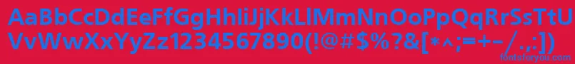 Police FreesetcttBold – polices bleues sur fond rouge