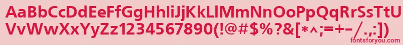 FreesetcttBold Font – Red Fonts on Pink Background