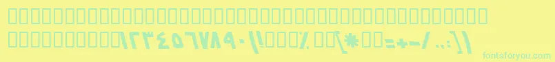 Шрифт BNasimBold – зелёные шрифты на жёлтом фоне