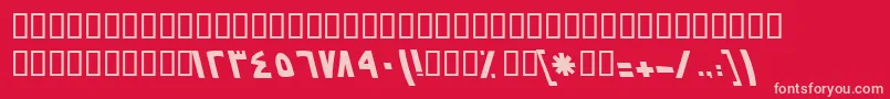 BNasimBold Font – Pink Fonts on Red Background