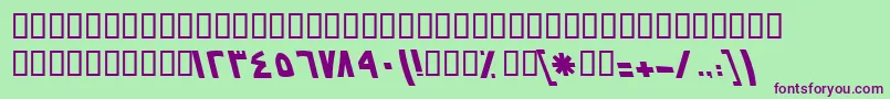BNasimBold Font – Purple Fonts on Green Background