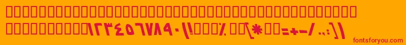 BNasimBold Font – Red Fonts on Orange Background