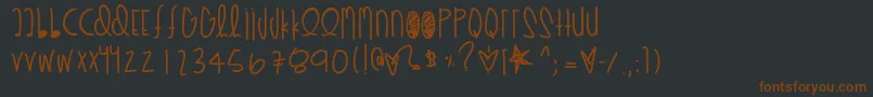 Richchicksauce Font – Brown Fonts on Black Background