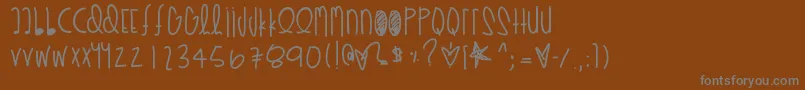 Шрифт Richchicksauce – серые шрифты на коричневом фоне