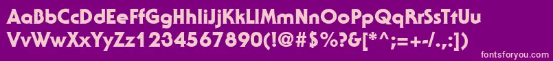 StaidGothicHeavyRegular Font – Pink Fonts on Purple Background