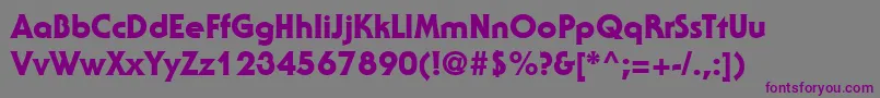 StaidGothicHeavyRegular Font – Purple Fonts on Gray Background