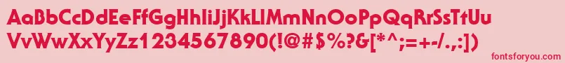 StaidGothicHeavyRegular Font – Red Fonts on Pink Background