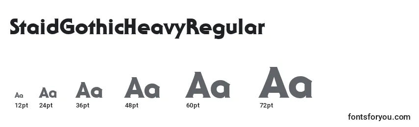 StaidGothicHeavyRegular Font Sizes
