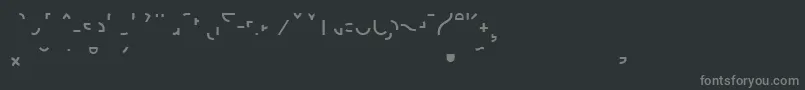 Fonte Futuprt – fontes cinzas em um fundo preto