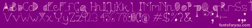 Sunyi Font – Pink Fonts on Purple Background