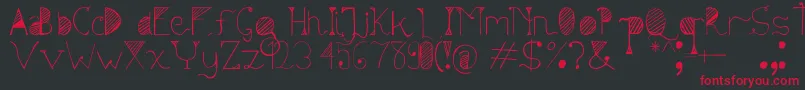 Sunyi Font – Red Fonts on Black Background