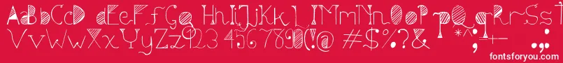 Sunyi Font – White Fonts on Red Background