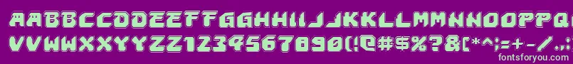 AstropolisAcademy Font – Green Fonts on Purple Background