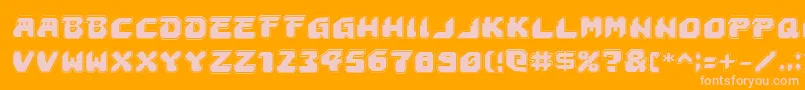 AstropolisAcademy Font – Pink Fonts on Orange Background