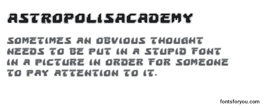 Review of the AstropolisAcademy Font