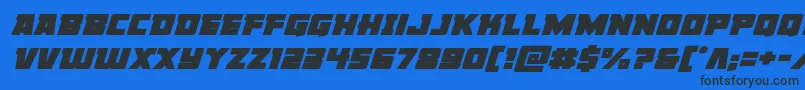 Libertylegionexpandital Font – Black Fonts on Blue Background
