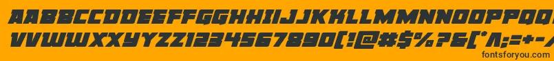 Libertylegionexpandital Font – Black Fonts on Orange Background