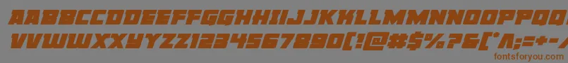 Libertylegionexpandital Font – Brown Fonts on Gray Background