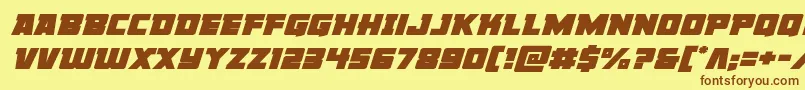 Libertylegionexpandital Font – Brown Fonts on Yellow Background