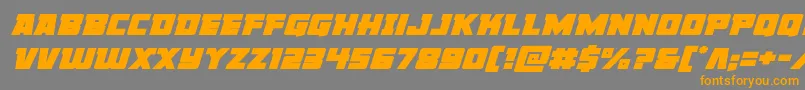 Libertylegionexpandital Font – Orange Fonts on Gray Background